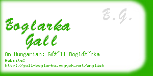 boglarka gall business card